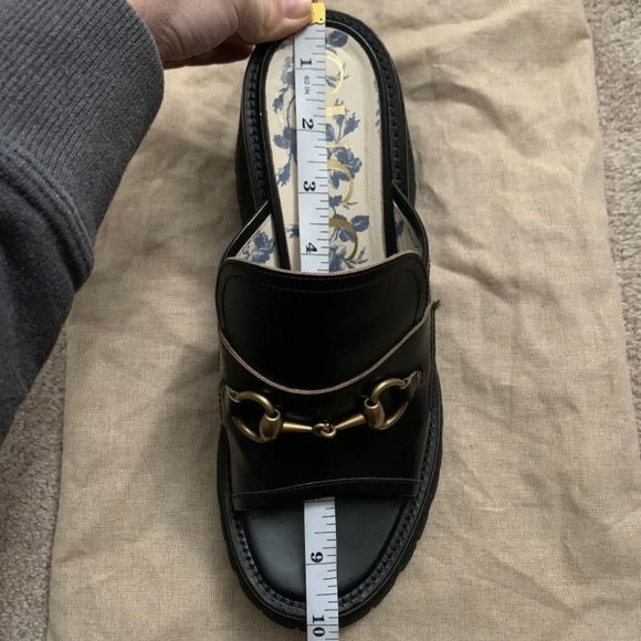 Gucci Cordovan Lux Womens Harald Horsebit Platform Slide Sandals Size 38, US 8 - Picture 12 of 12